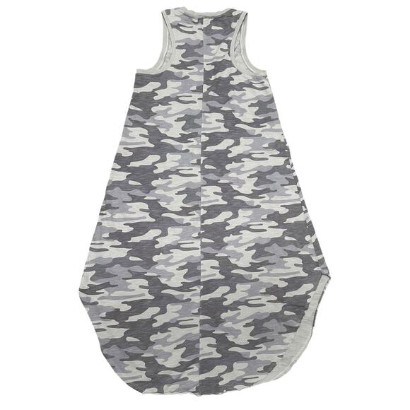 Z Supply Reverie Gray Camoflauge Cotton Midi Casual Dress Sz S Vacation Military - Picture 2 of 12